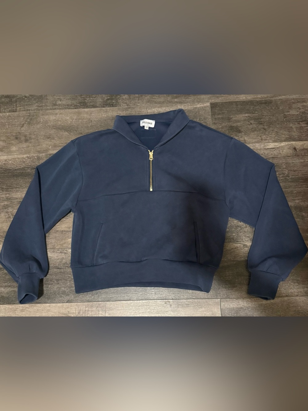 Gold Hinge Stone Navy LUXESOFT Lounge Quarter Zip